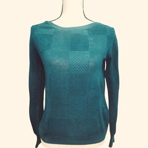 Cotélac Acoté Sweater Womens Medium Blue Organic Cotton Knit Italy Sustainable